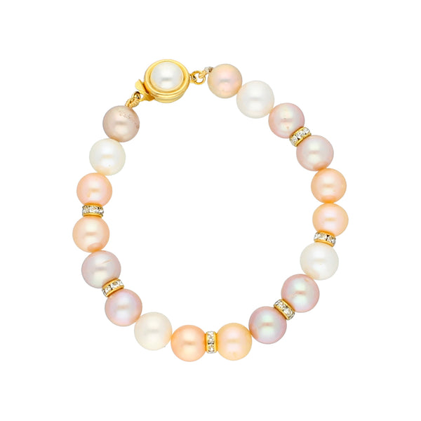 J Pearls Multicolour Pearl Bracelet - Real Pearl Jewelry - Distacart
