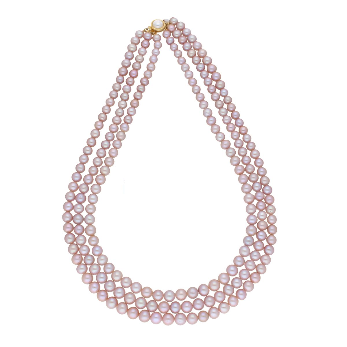 J Pearls 3 Line 8-9Mm Round Pearl Set - Real Pearl Jewelry - Distacart