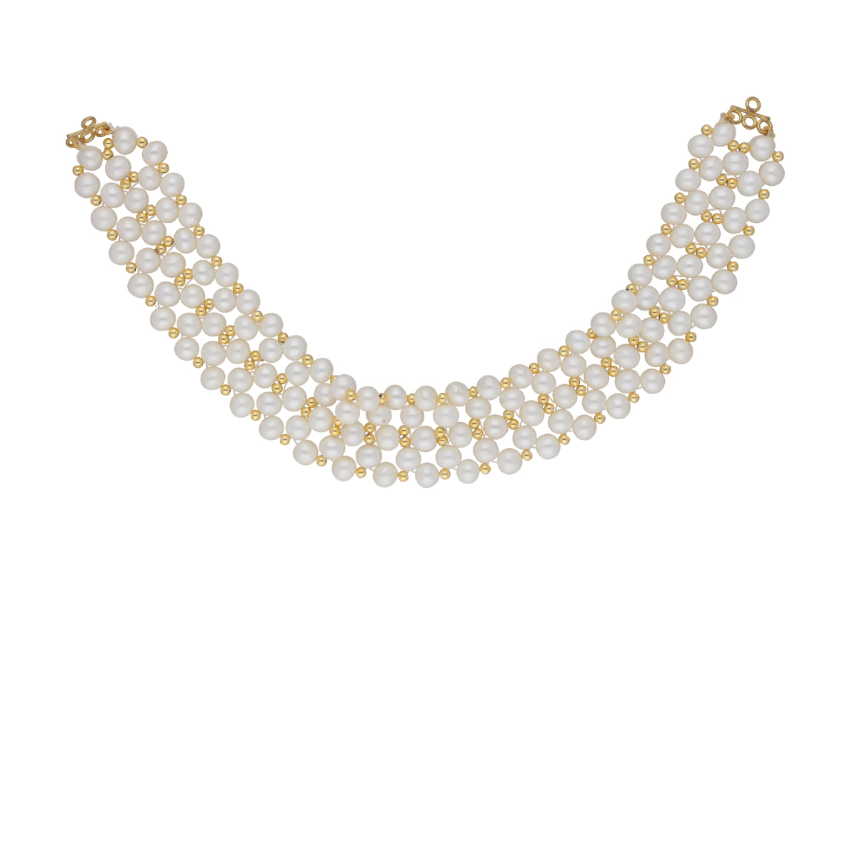 J Pearls Daisy Pearl Choker - Real Pearl Jewelry - Distacart