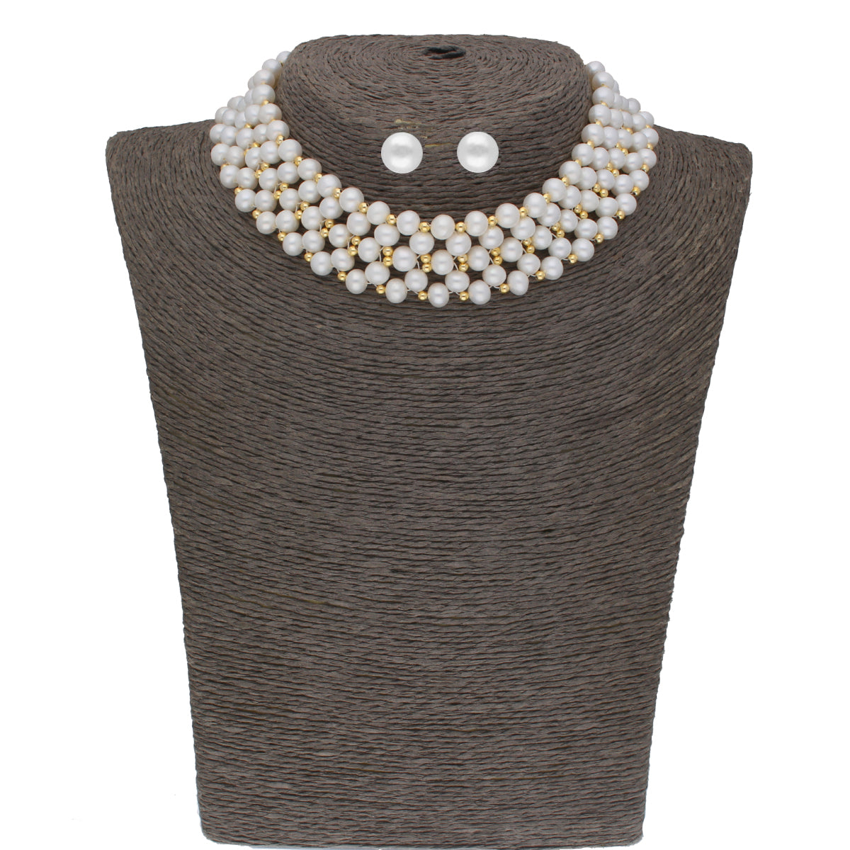 J Pearls Daisy Pearl Choker - Real Pearl Jewelry - Distacart