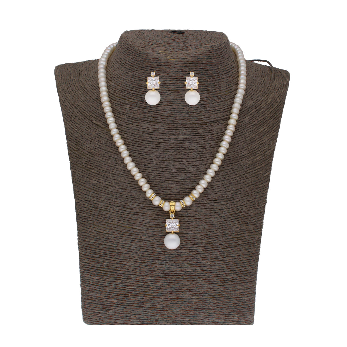 J Pearls Amazing Drop Pearl Set - Real Pearl Jewelry - Distacart