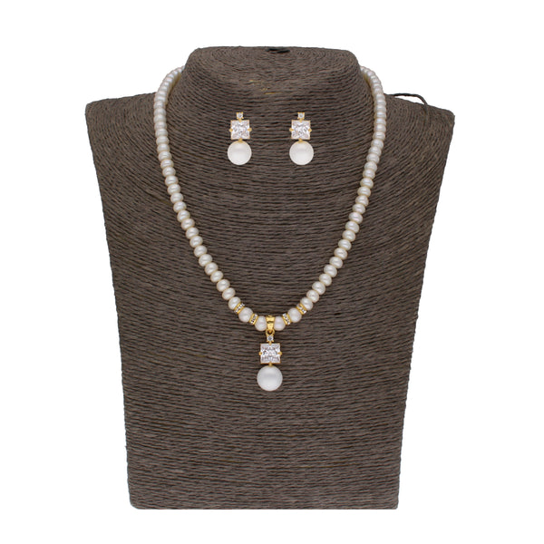J Pearls Amazing Drop Pearl Set - Real Pearl Jewelry - Distacart