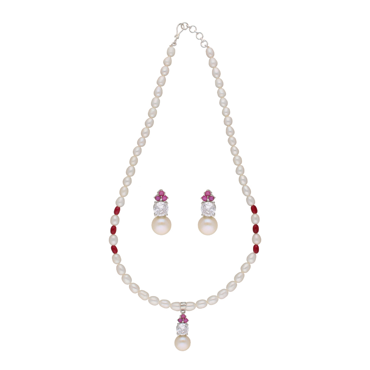 J Pearls Trendy Pearl Pendant Set - Real Pearl Jewelry - Distacart