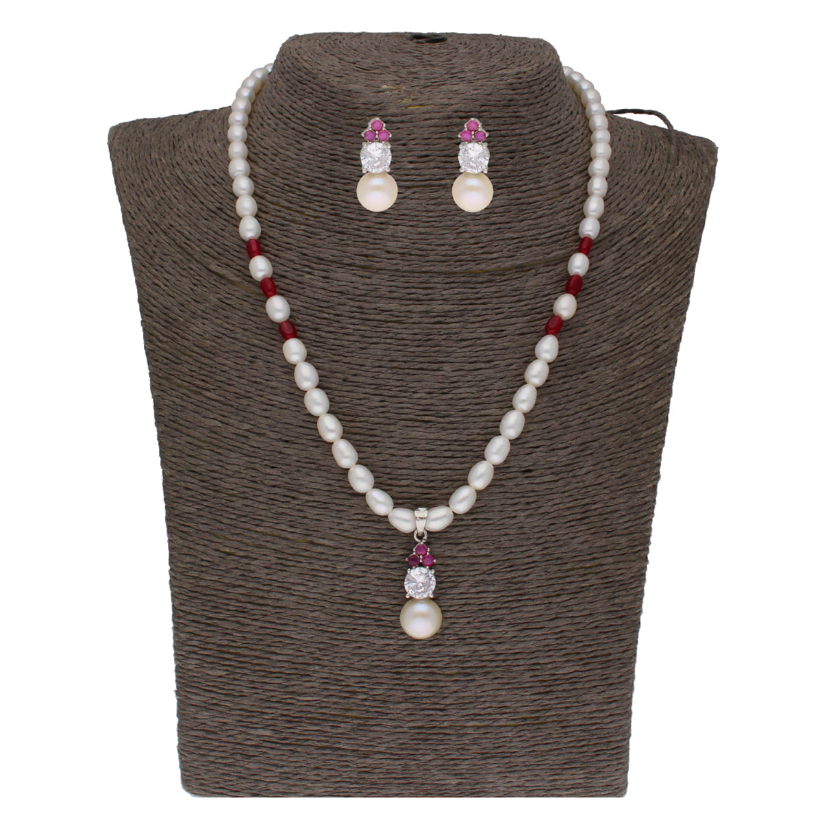 J Pearls Trendy Pearl Pendant Set - Real Pearl Jewelry - Distacart
