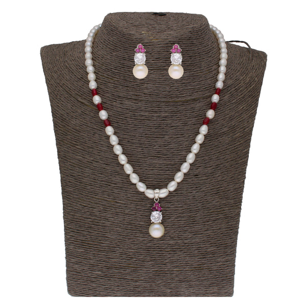 J Pearls Trendy Pearl Pendant Set - Real Pearl Jewelry - Distacart