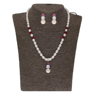 J Pearls Trendy Pearl Pendant Set - Real Pearl Jewelry - Distacart