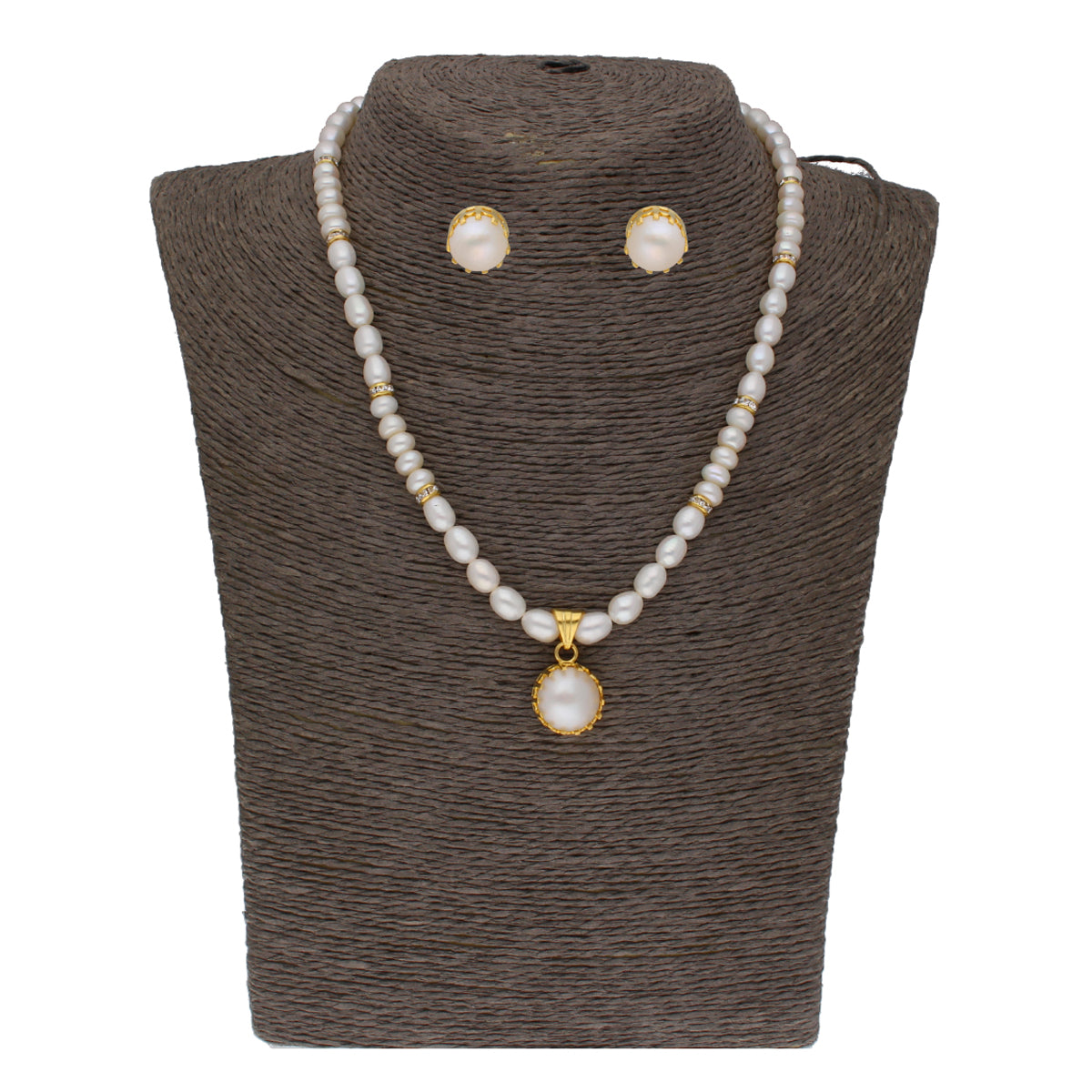 J Pearls Single String Fashionable Pearl Set - Real Pearl Jewelry - Distacart