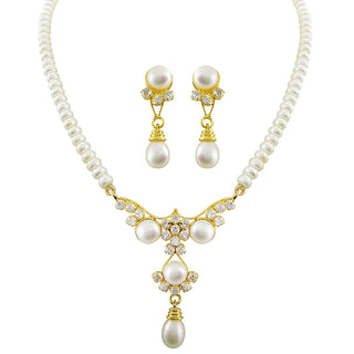 J Pearls Sanjitha Pearl Set - Real Pearl Jewelry - Distacart