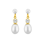 Thumbnail for J Pearls White Pearl Hangings - Real Pearl Jewelry - Distacart