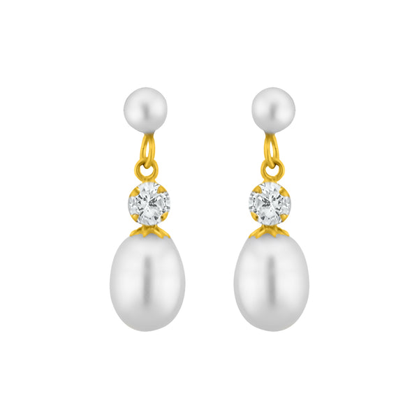 J Pearls White Pearl Hangings - Real Pearl Jewelry - Distacart