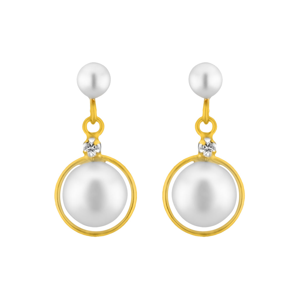 J Pearls White Pearl Hangings - Real Pearl Jewelry - Distacart