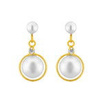 Thumbnail for J Pearls White Pearl Hangings - Real Pearl Jewelry - Distacart