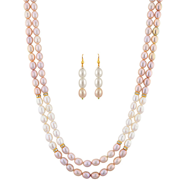 J Pearls Crusty Pearl Necklace Set - Real Pearl Jewelry - Distacart