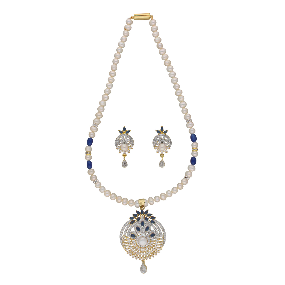 J Pearls Dakshita 1 Line Pearl Sets - Real Pearl Jewelry - Distacart