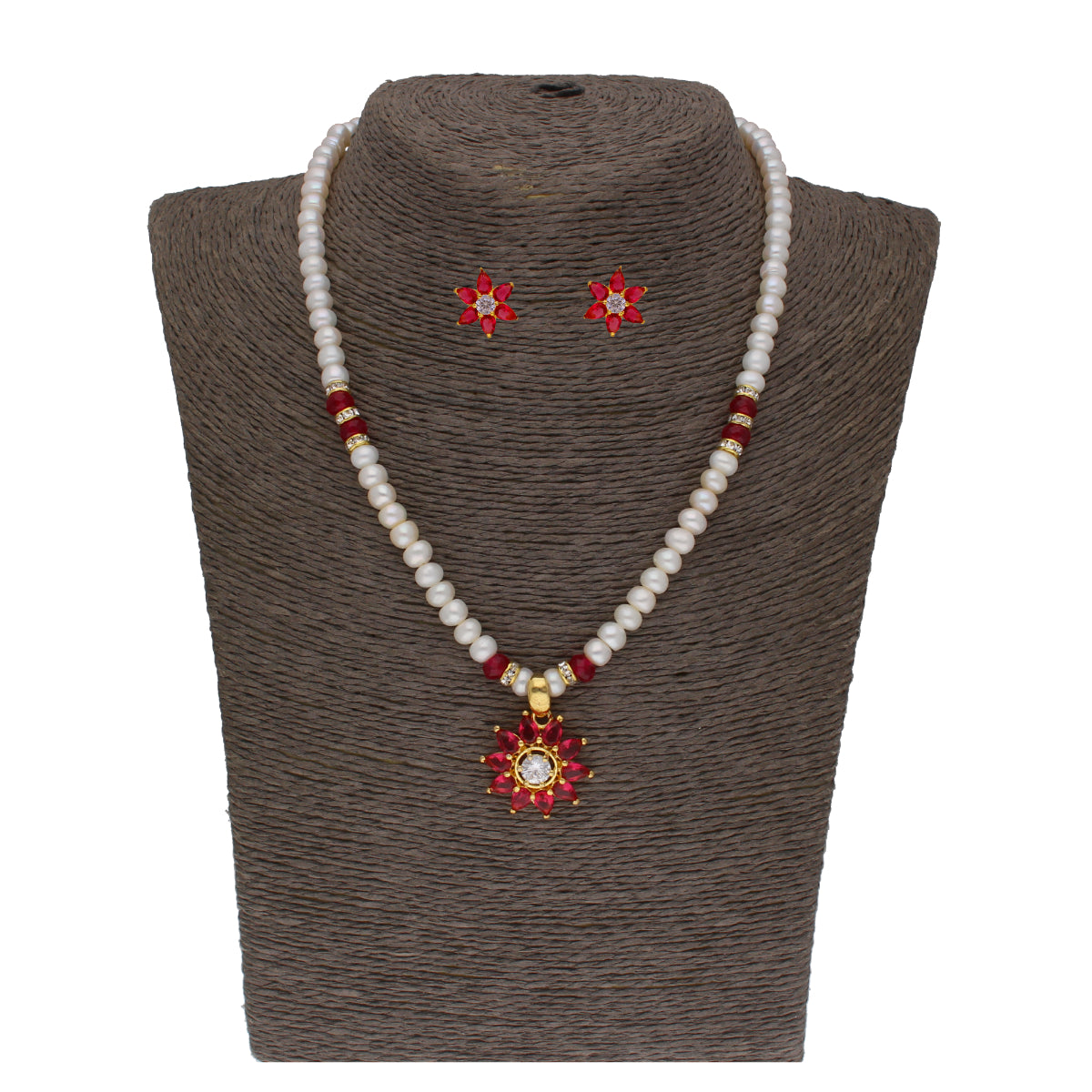 J Pearls Abdhija 1 Line Pearl Sets - Real Pearl Jewelry - Distacart