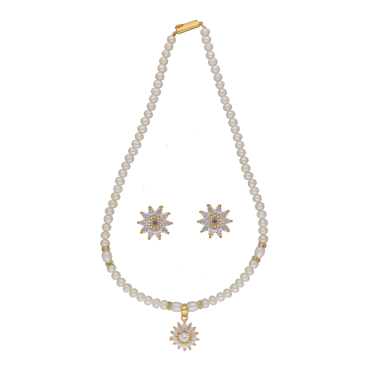 J Pearls Anahita 1 Line Pearl Sets - Real Pearl Jewelry - Distacart