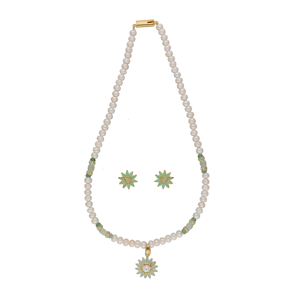 J Pearls Babita 1 Line Pearl Sets - Real Pearl Jewelry - Distacart