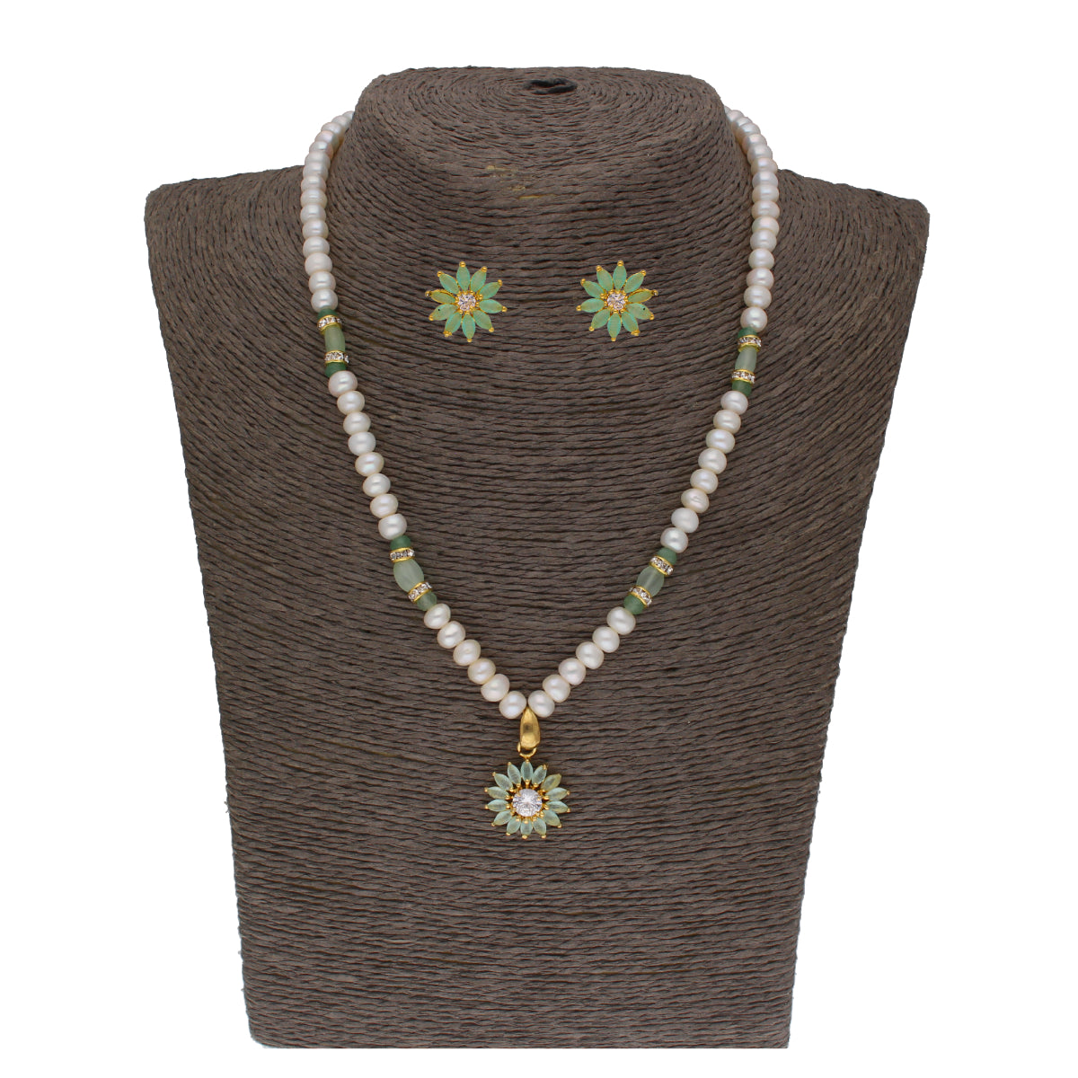 J Pearls Babita 1 Line Pearl Sets - Real Pearl Jewelry - Distacart