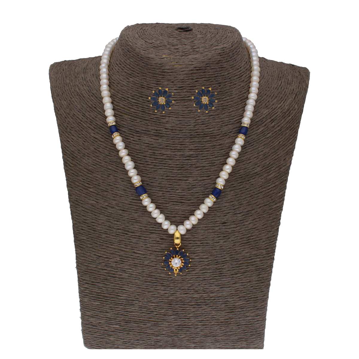 J Pearls Eeshika 1 Line Pearl Sets - Real Pearl Jewelry - Distacart