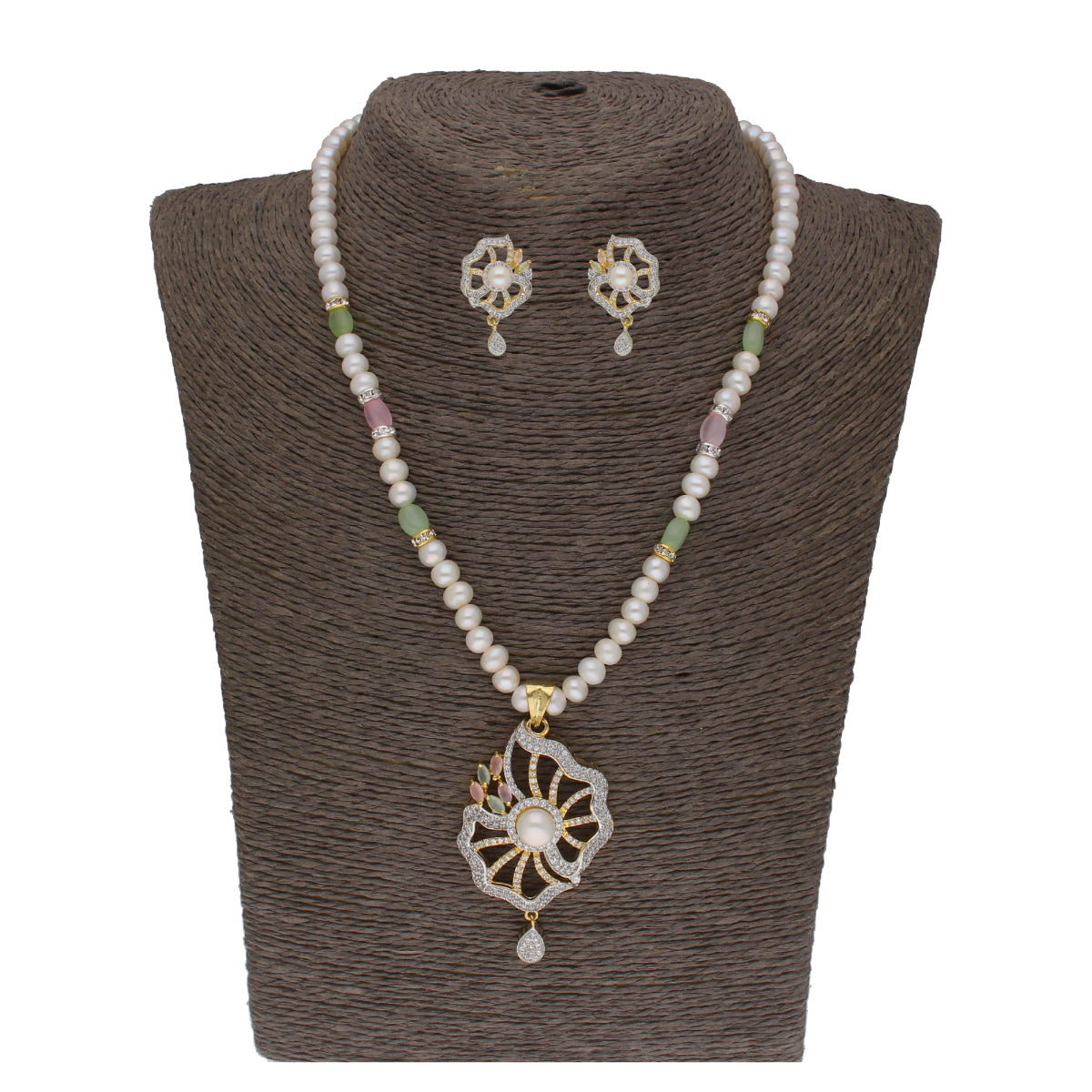 J Pearls Dheivavadivu 1 Line Pearl Sets - Real Pearl Jewelry - Distacart