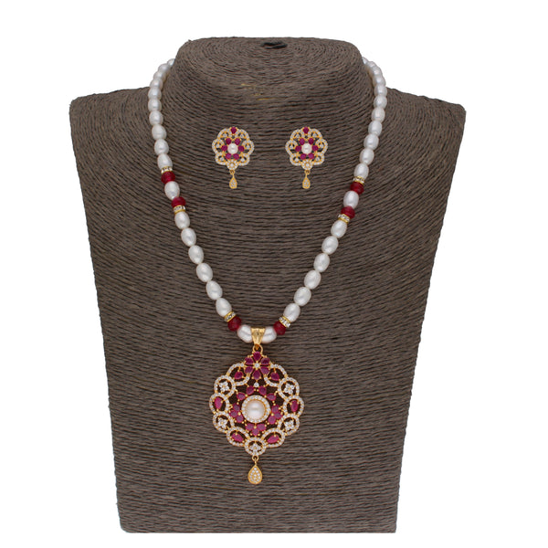 J Pearls Krishna 1 Line Pearl Sets - Real Pearl Jewelry - Distacart