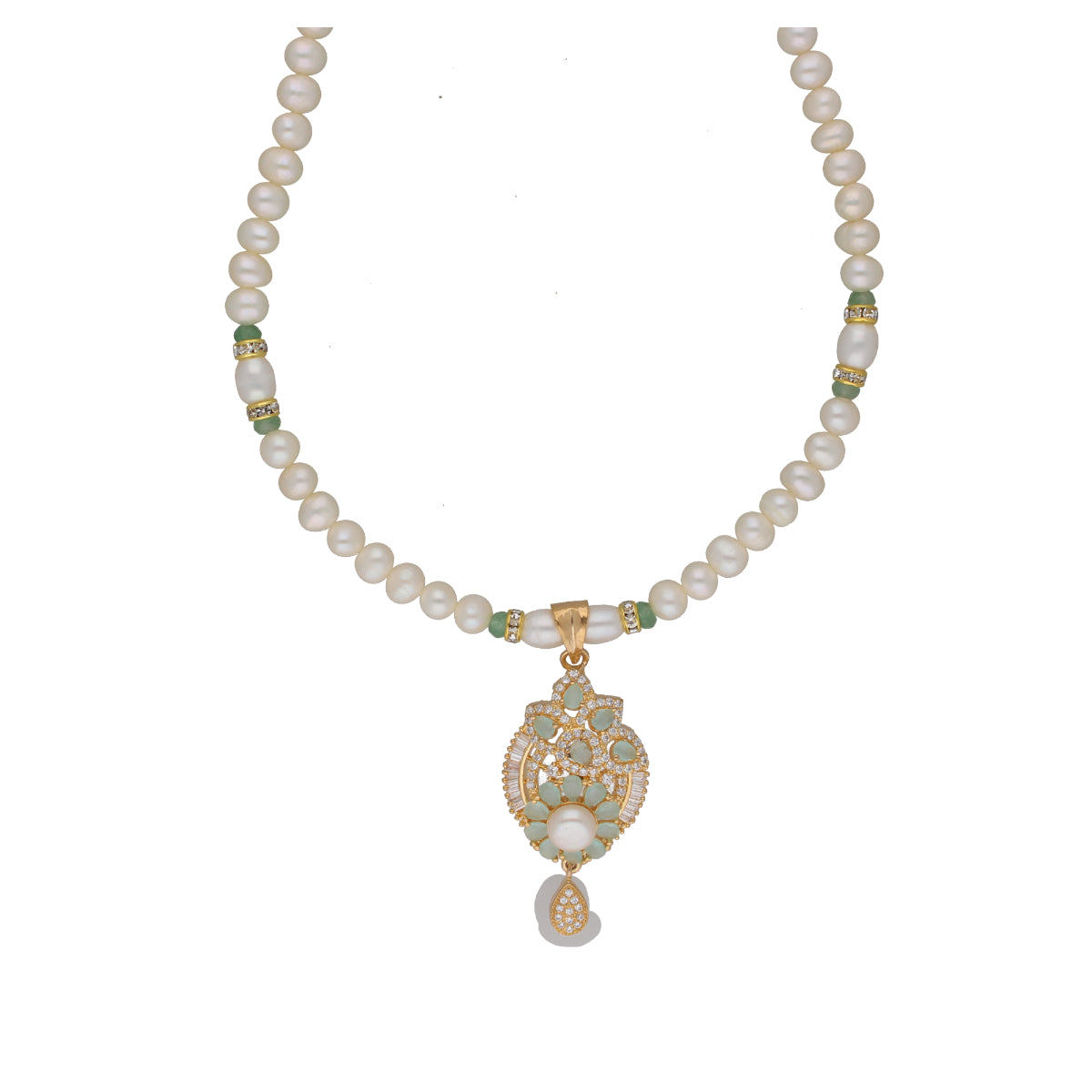 J Pearls Jhanvi 1 Line Pearl Sets - Real Pearl Jewelry - Distacart