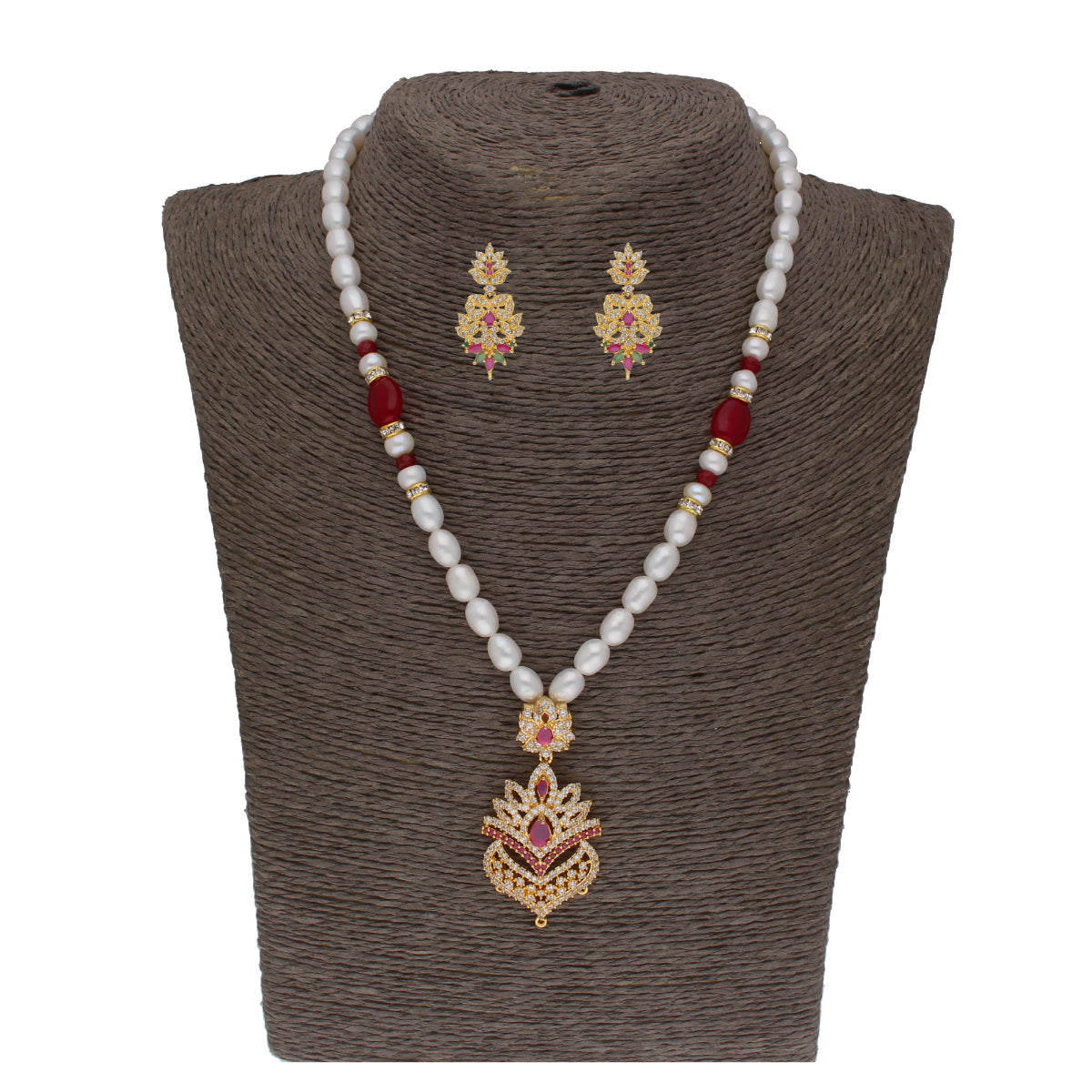 J Pearls Fritha 1 Line Pearl Sets - Real Pearl Jewelry - Distacart