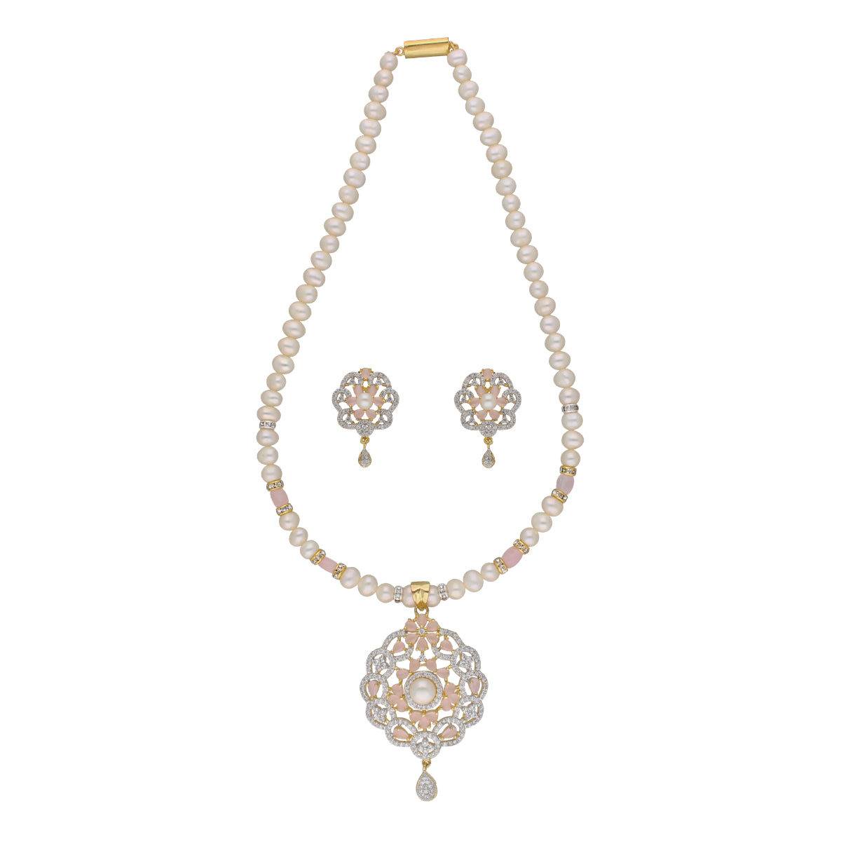 J Pearls Hemal 1 Line Pearl Sets - Real Pearl Jewelry - Distacart