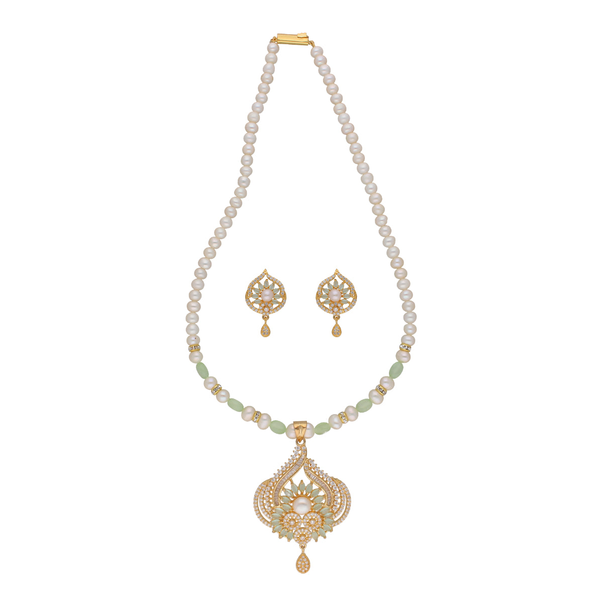 J Pearls Fatehjit 1 Line Pearl Sets - Real Pearl Jewelry - Distacart