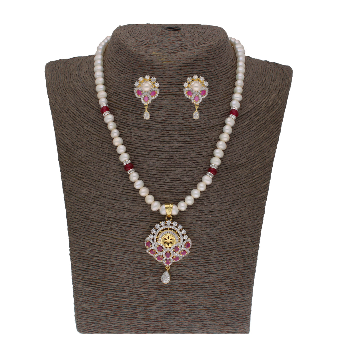 J Pearls Fatehjit 1 Line Pearl Sets - Real Pearl Jewelry - Distacart