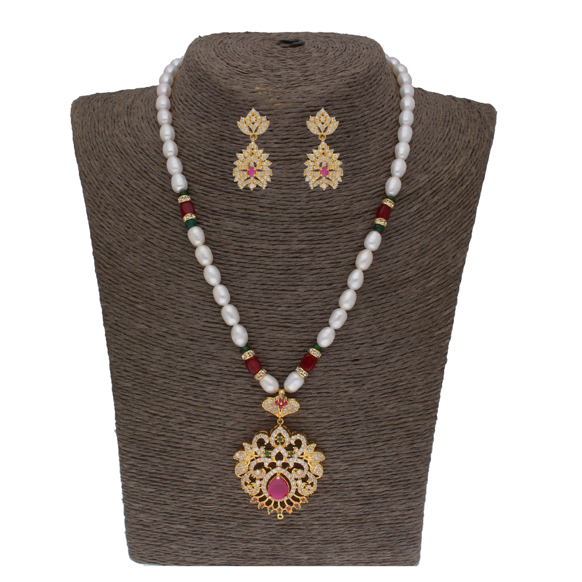 J Pearls Bahgvanti 1 Line Pearl Sets - Real Pearl Jewelry - Distacart