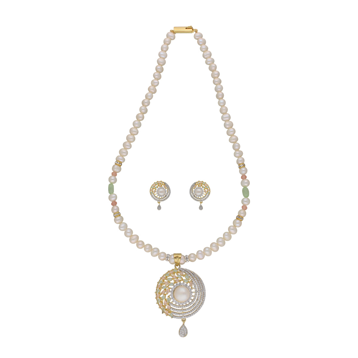 J Pearls Baani 1 Line Pearl Sets - Real Pearl Jewelry - Distacart