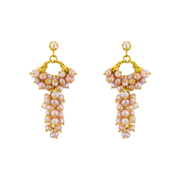 J Pearls Stunning Pink Balis - Real Pearl Jewelry - Distacart