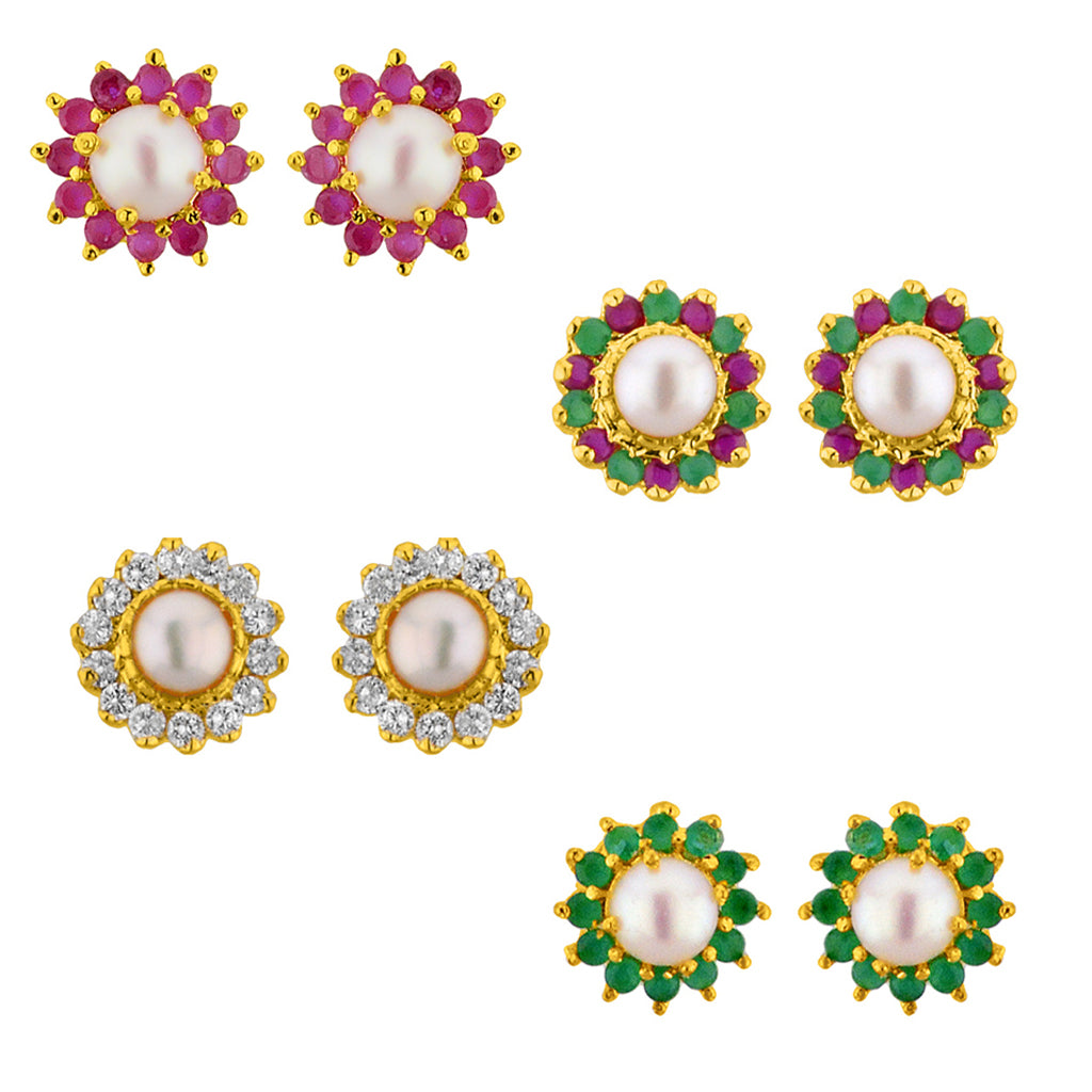 J Pearls Green Earrings - Real Pearl Jewelry - Distacart