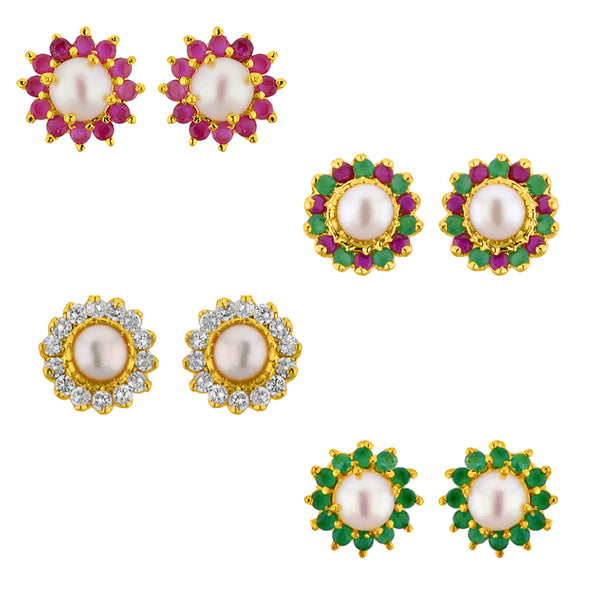 J Pearls Green Earrings - Real Pearl Jewelry - Distacart