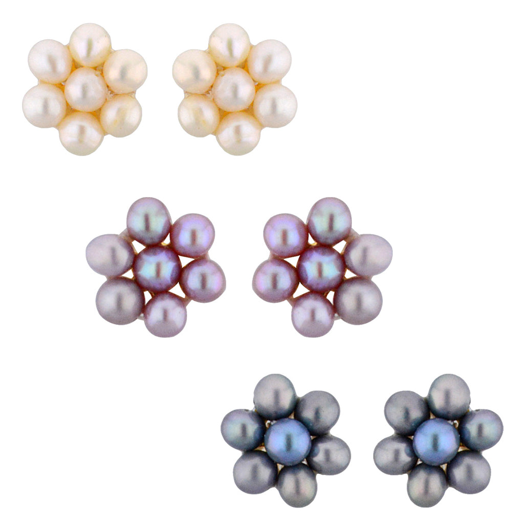 J Pearls Set Of 3 Pair Pearl Earrings - Real Pearl Jewelry - Distacart