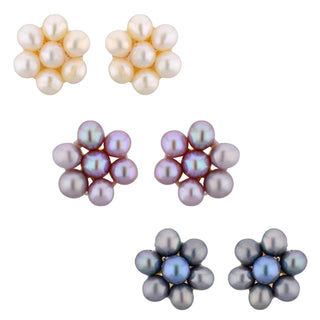 J Pearls Set Of 3 Pair Pearl Earrings - Real Pearl Jewelry - Distacart