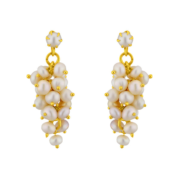 J Pearls Grape Gucha Hangings - Real Pearl Jewelry - Distacart