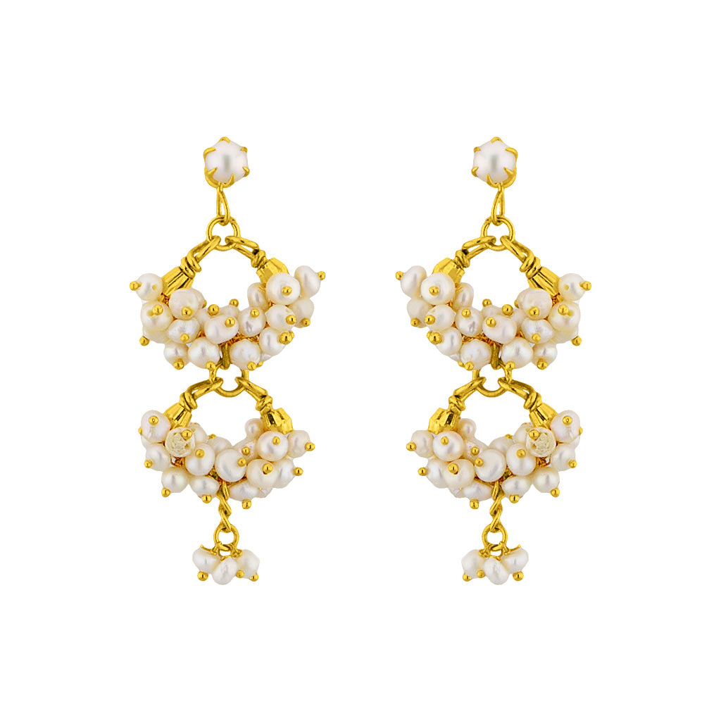 J Pearls Double Hanging - Real Pearl Jewelry - Distacart