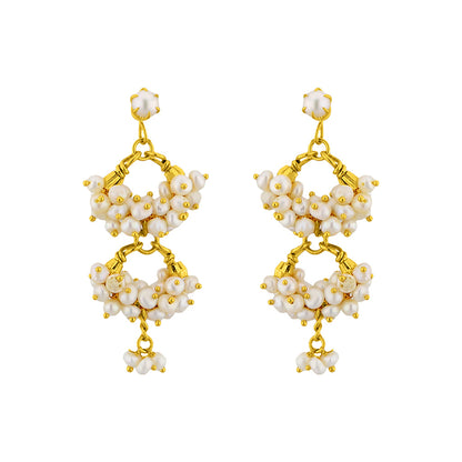 J Pearls Double Hanging - Real Pearl Jewelry - Distacart