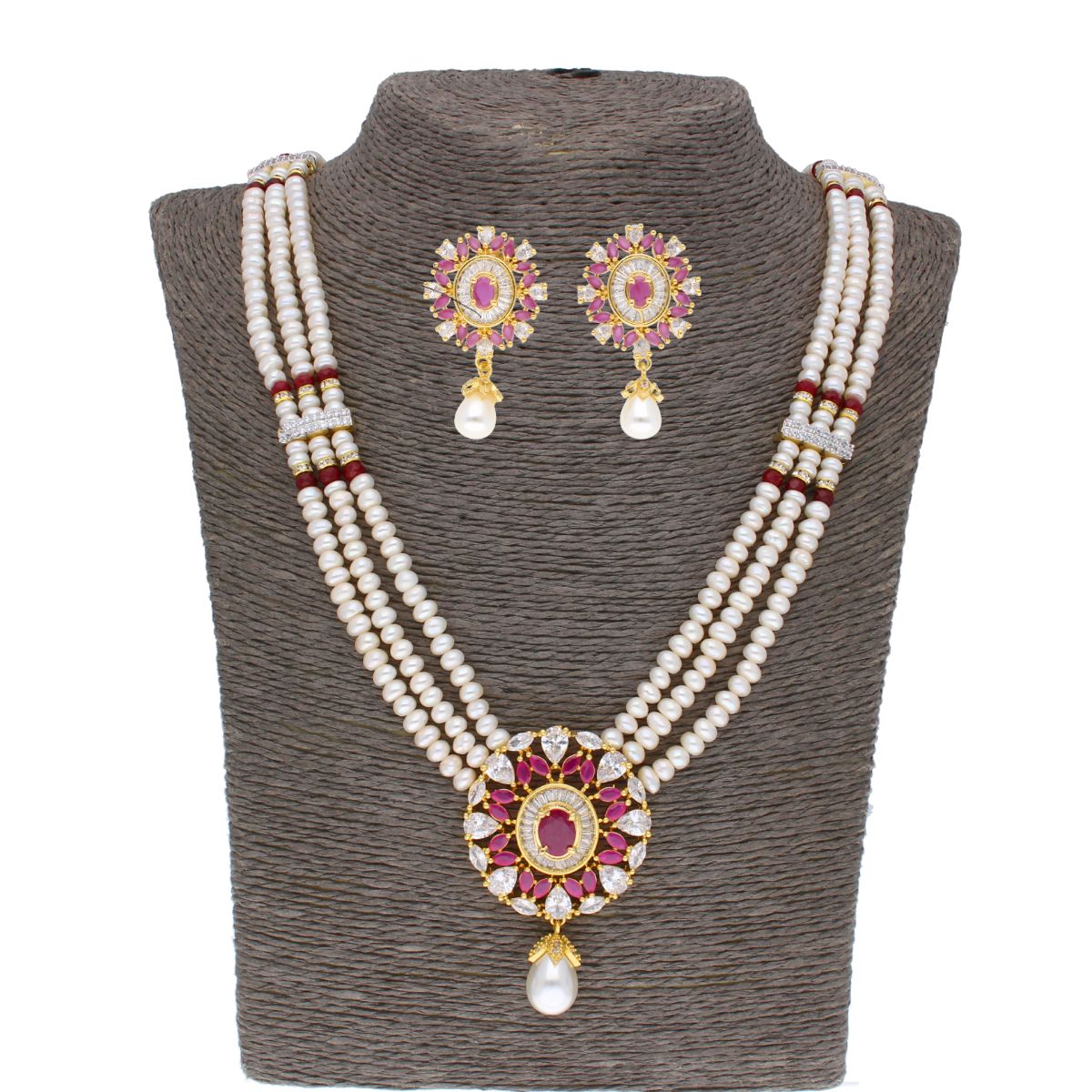 J Pearls Iditri Pearl Set - Real Pearl Jewelry - Distacart