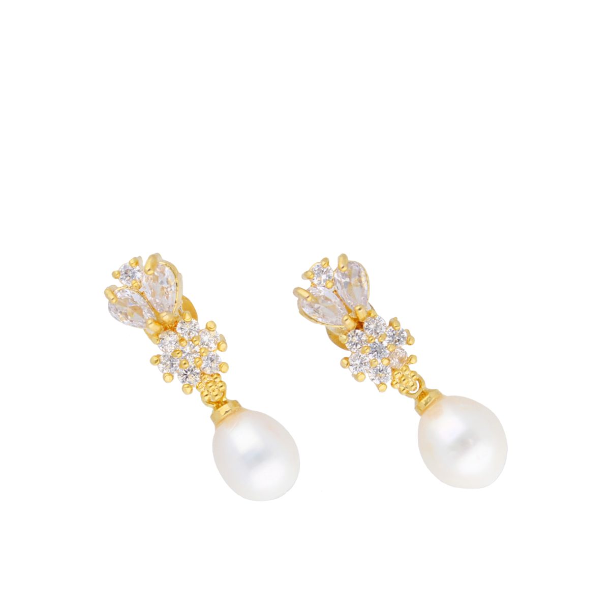 J Pearls Kiara Pearl Earrings - Real Pearl Jewelry - Distacart