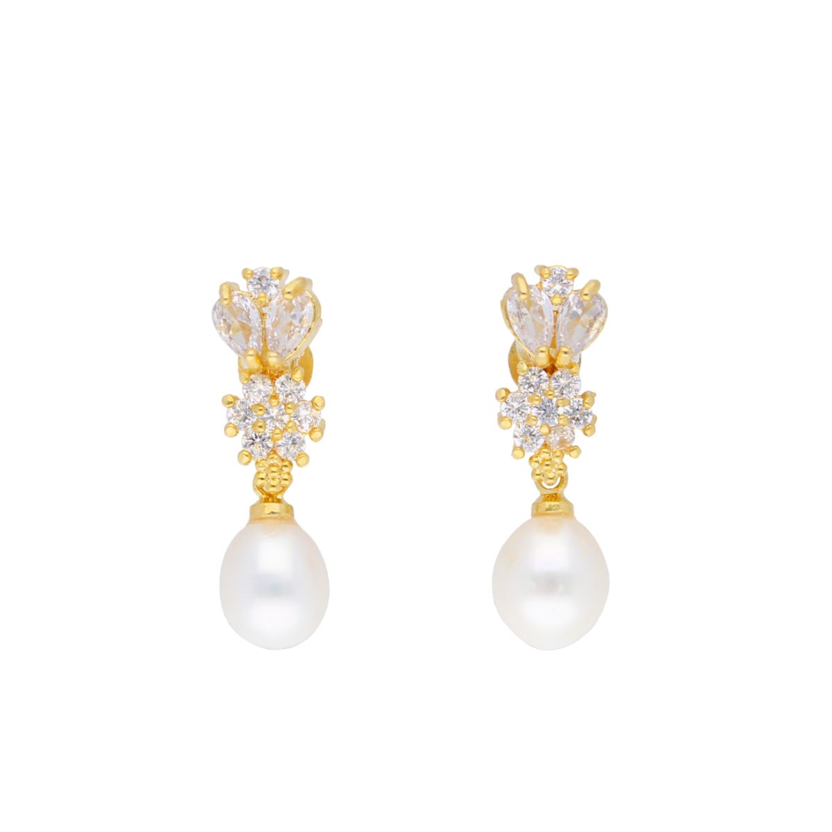 J Pearls Kiara Pearl Earrings - Real Pearl Jewelry - Distacart