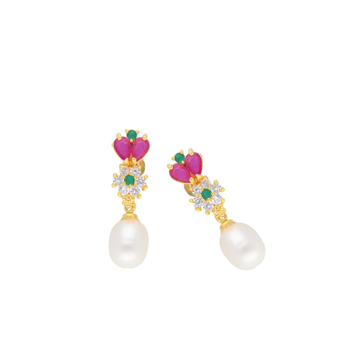J Pearls Eva Pearl Earrings - Real Pearl Jewelry - Distacart
