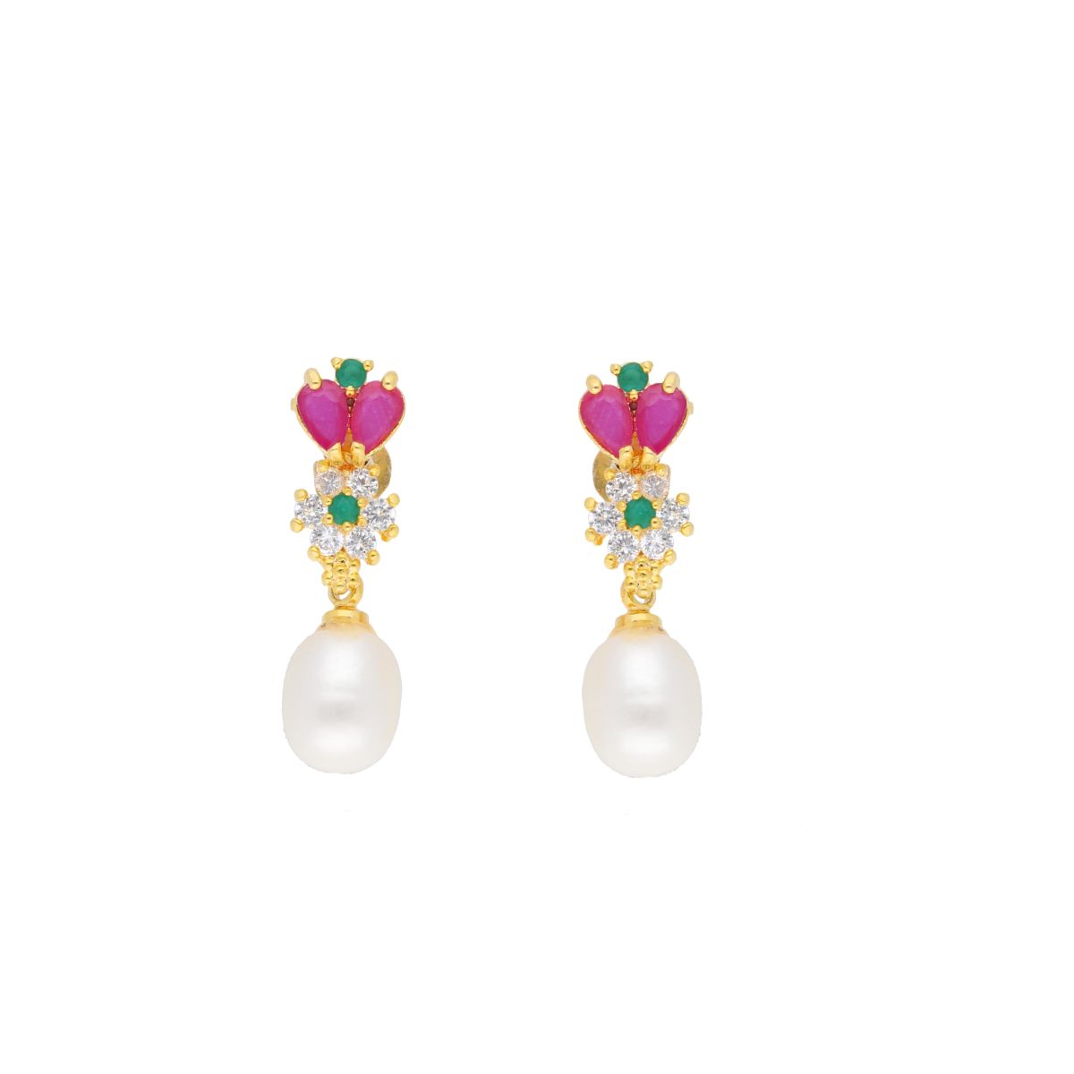 J Pearls Eva Pearl Earrings - Real Pearl Jewelry - Distacart