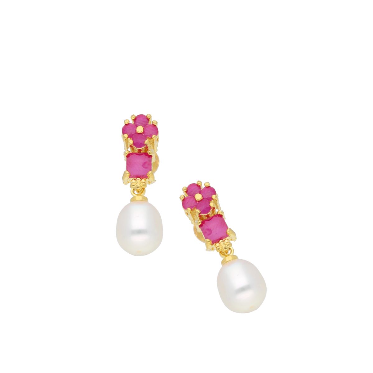 J Pearls Jaanvi Pearl Earrings - Real Pearl Jewelry - Distacart
