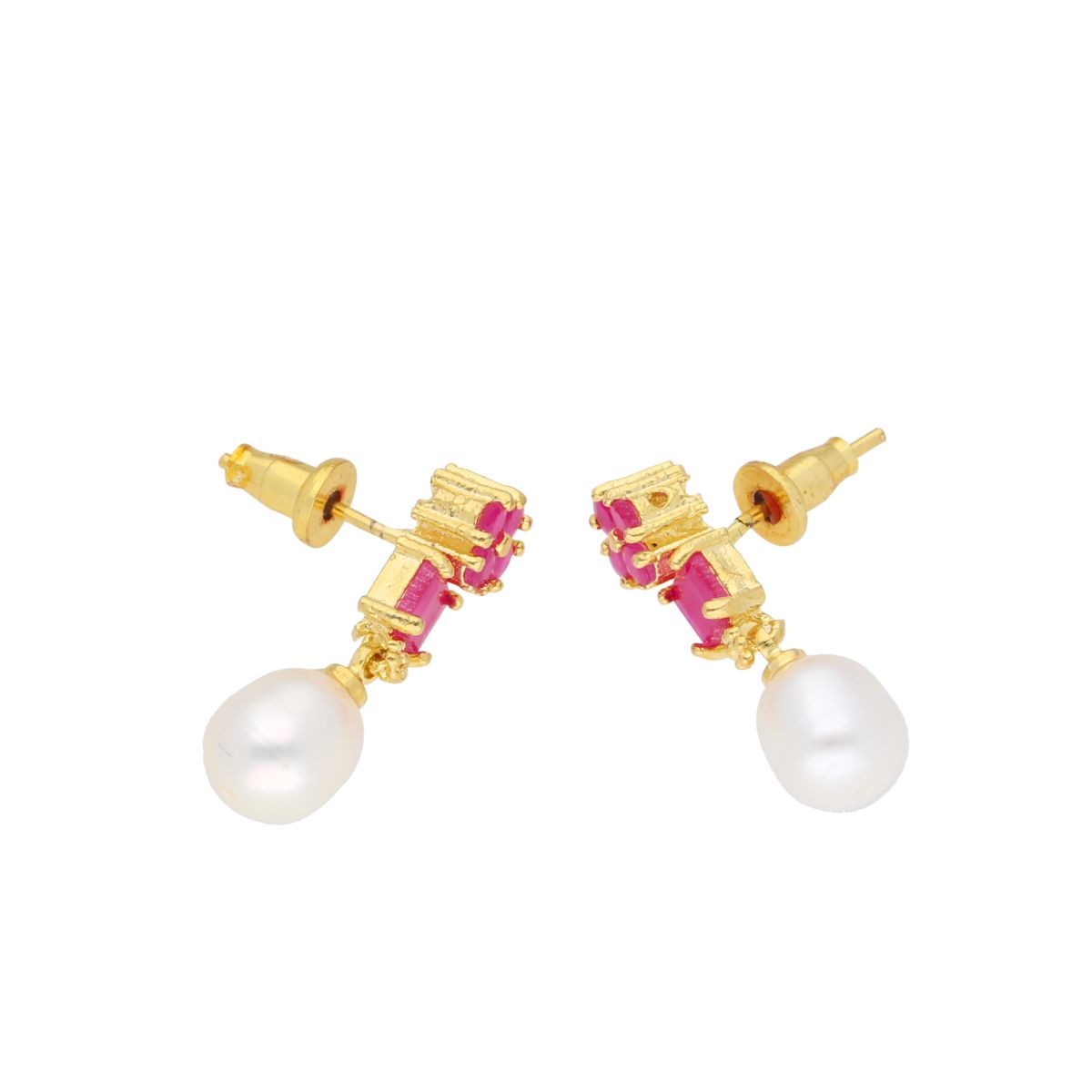 J Pearls Jaanvi Pearl Earrings - Real Pearl Jewelry - Distacart