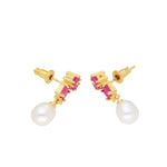 Thumbnail for J Pearls Jaanvi Pearl Earrings - Real Pearl Jewelry - Distacart