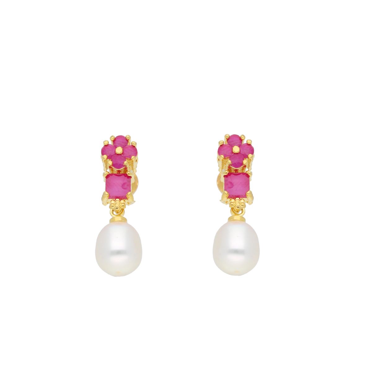 J Pearls Jaanvi Pearl Earrings - Real Pearl Jewelry - Distacart