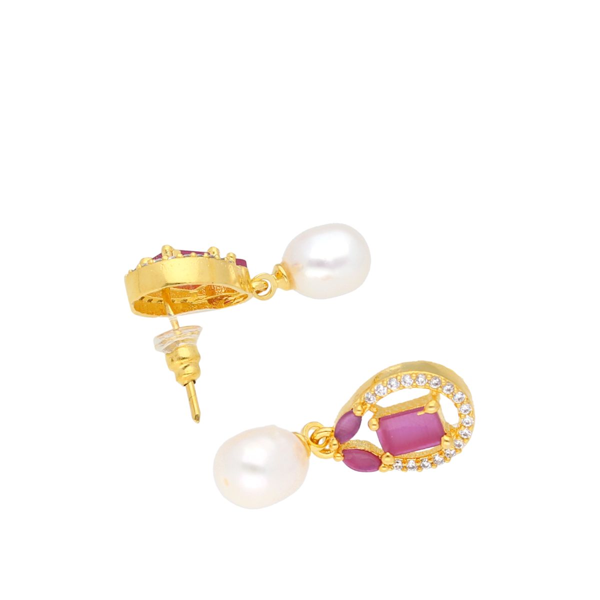 J Pearls Yami Pearl Earrings - Real Pearl Jewelry - Distacart